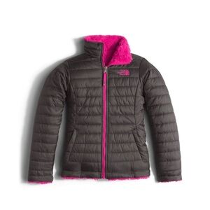 THE NORTH FACE REVERSIBLE MOSSBUD SWIRL JACKET GIRLS M (10/12)